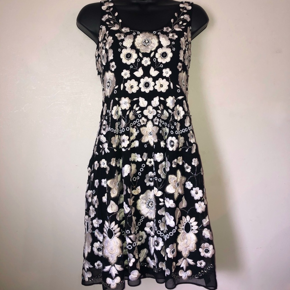 Needle & Thread Black And White Embellished Dress